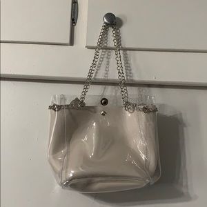Clear bag with removable pouch